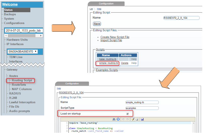 Routing Script