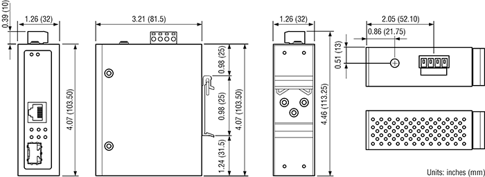 FP102E-BT90 dimensions