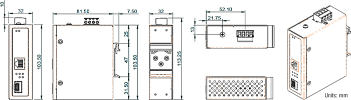 FP102E dimensions