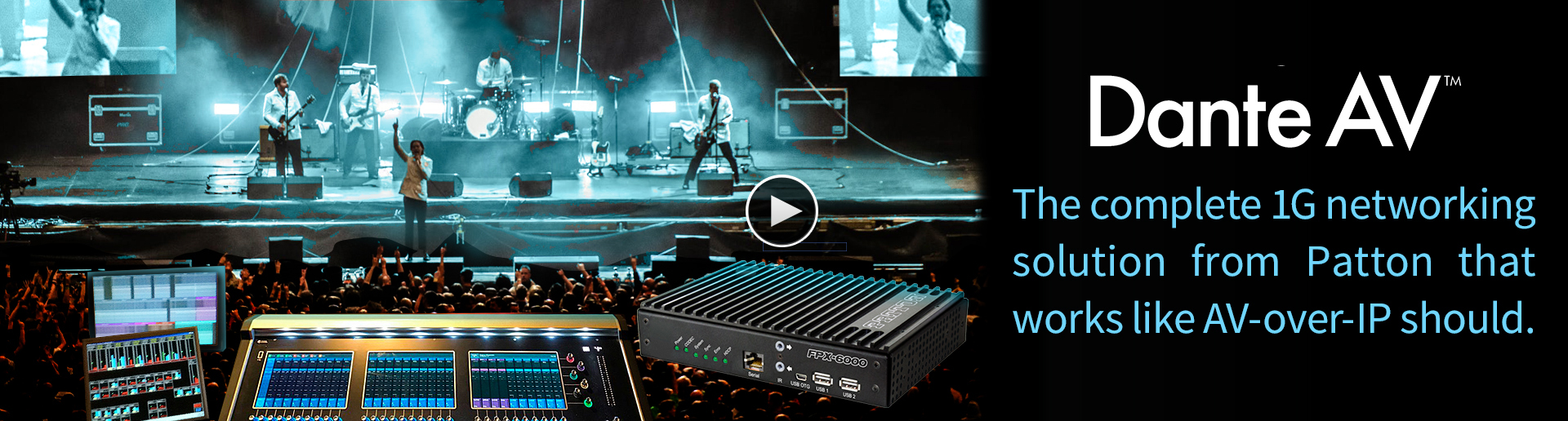 Dante AV from Patton and Audinate - The complete 1G networking solution that works like AV-over-IP should. Audinate AV over IP