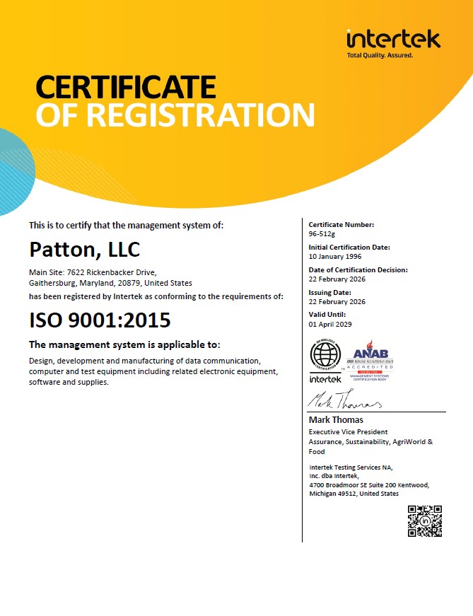 ISO9001 2026 Certificate