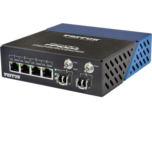 FiberPlex FP1004E series of unmanaged industrial ethernet switches:  6-Port Gig Ethernet Industrial Switch
