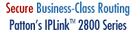 Secure Business-Class Routing - Patton's IPLink 2800 Series