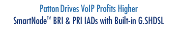 Patton Drives VoIP Profits Higher - SmartNode BRI & PRI IADs with Built-in G.SHDSL