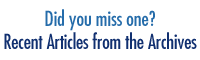Did you miss one? Recent articles from the archives