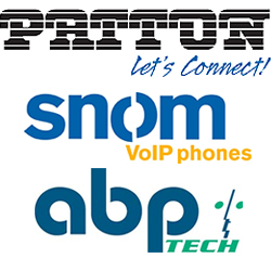Patton snom ABP logos
