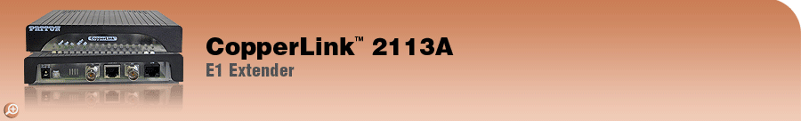 E1 Extender. Made in USA. Patton CopperLink 2113A.